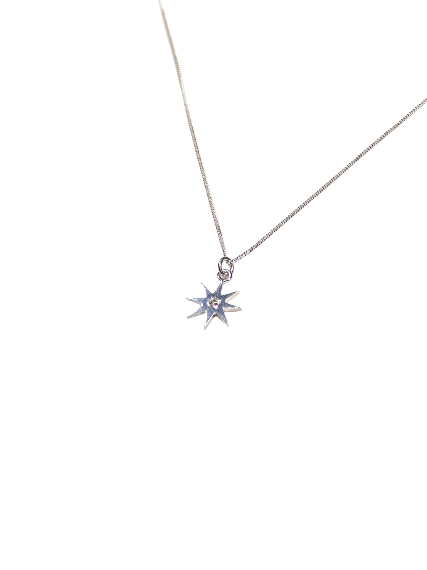 Star Necklace With Diamond