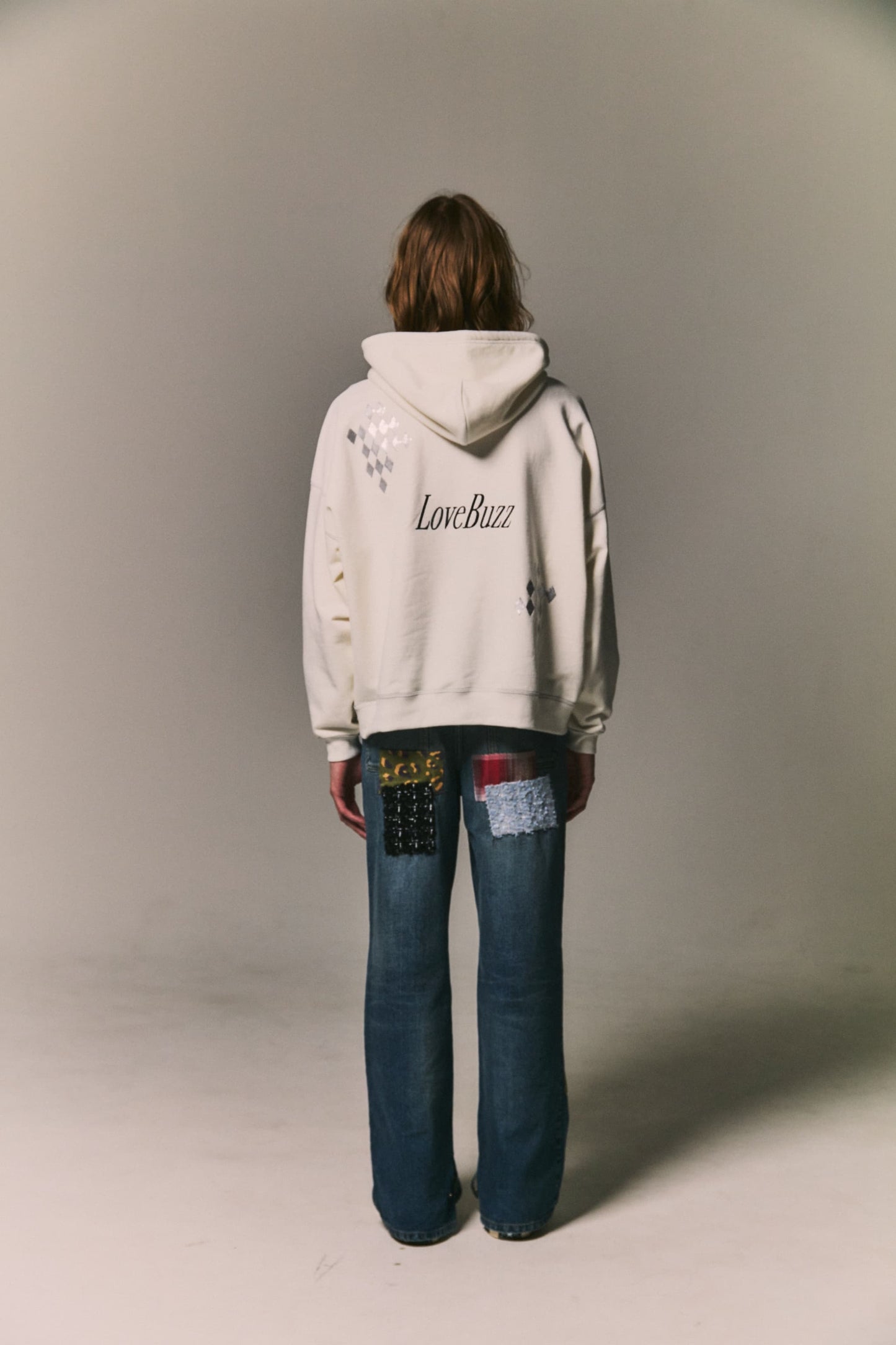 Patchwork Slit Denim Pants