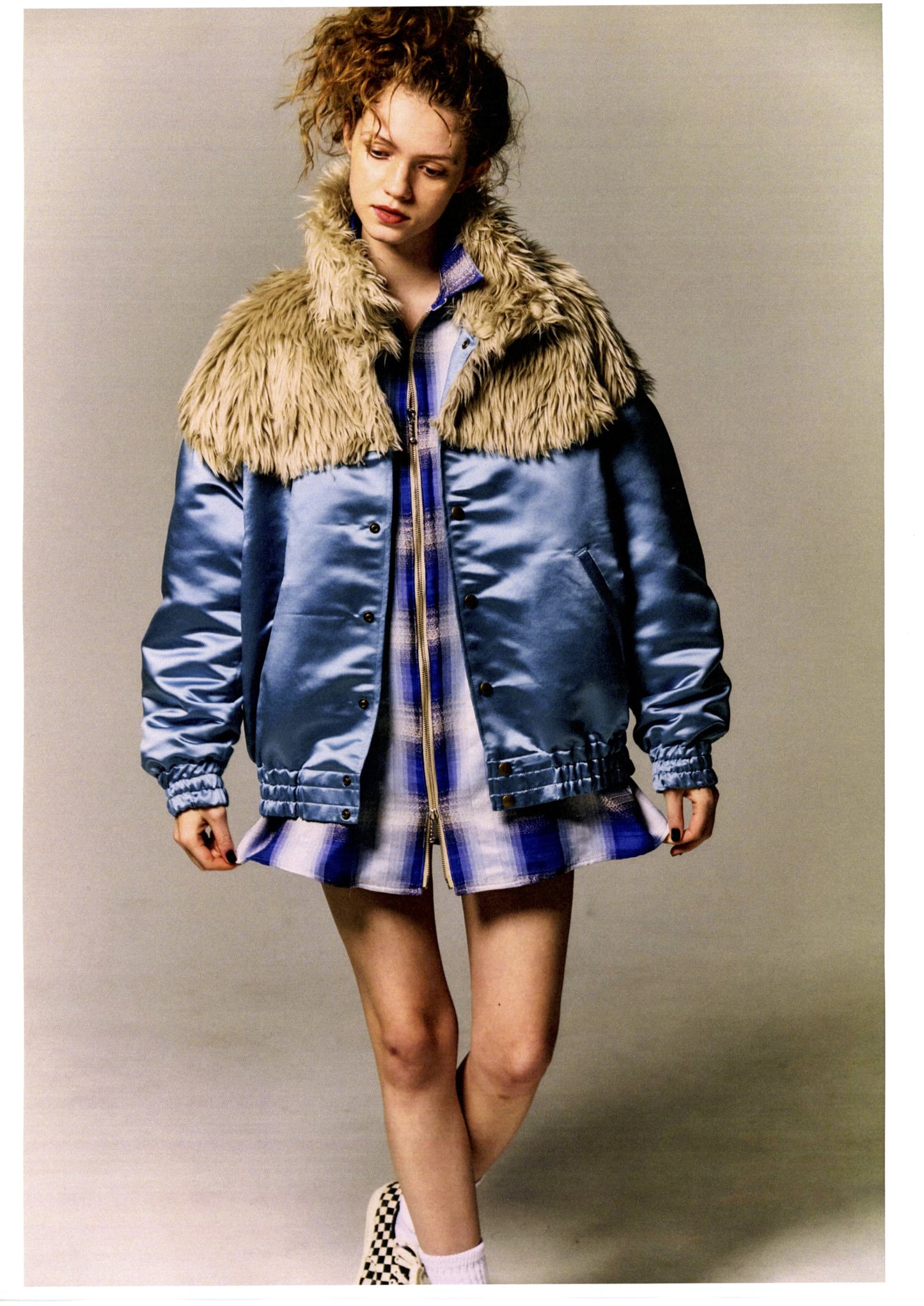 Sparkling Check Zip Shirt